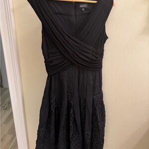 Adrianna Papell Black Midi Dress